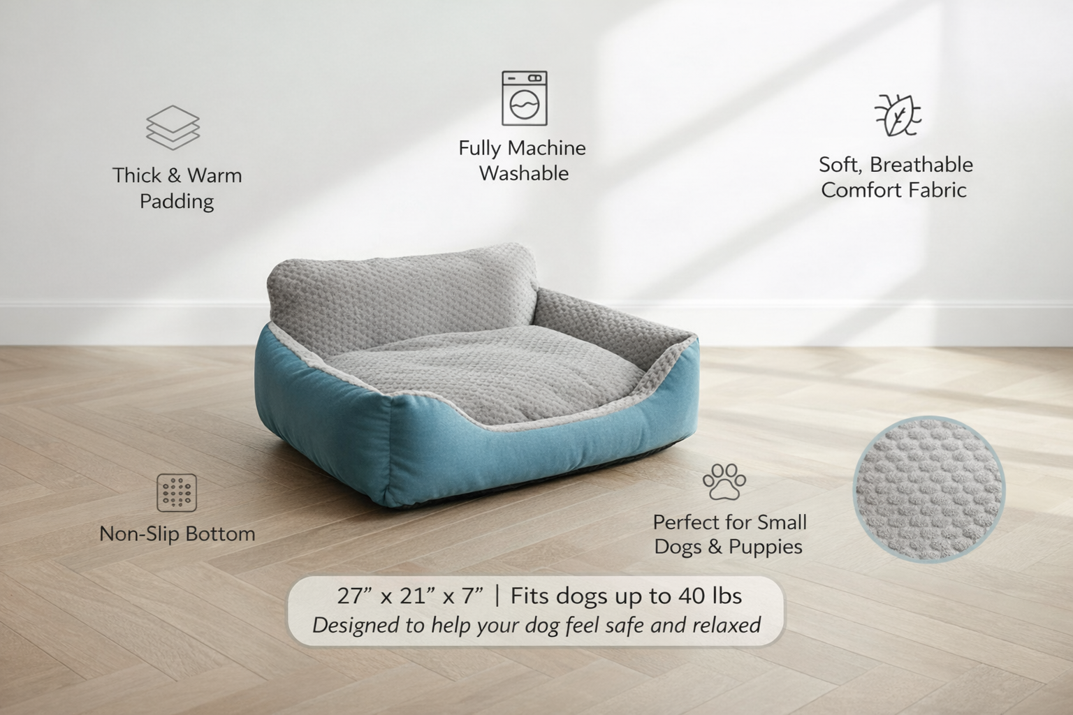 Deep Comfort Cave Bed for Small Dogs